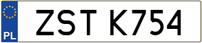Trailer License Plate